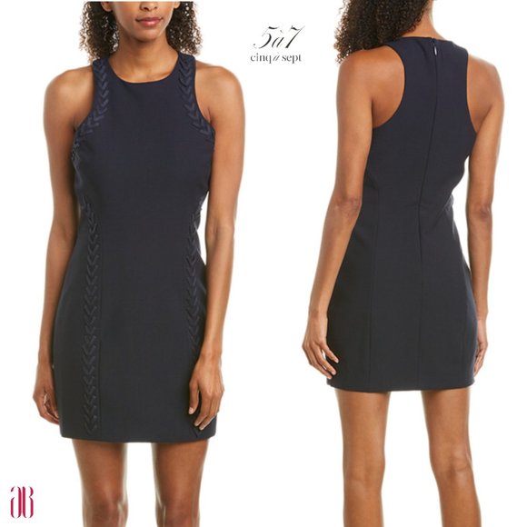 Cinq a Sept Navy Alison Dress Size 0 - Picture 1 of 7